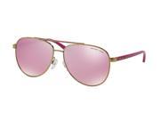 Michael Kors 0MK5007 Sun Full Rim Pilot Womens Sunglasses Size 59 Gold Pink Lens Milky Pink