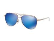 Michael Kors 0MK5007 Sun Full Rim Pilot Womens Sunglasses Size 59 Rose Gold Lens Blue Mirror