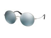 Michael Kors 0MK5017 Sun Full Rim Round Womens Sunglasses Size 55 Silver Lens Silver Mirror