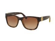 Michael Kors 0MK6028 Sun Full Rim Square Womens Sunglasses Size 54 Tortoise Gradient Lens Brown Gradient