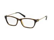 Michael Kors 0MK8005 Optical Full Rim Rectangle Womens Sunglasses Size 52 Dark Tortoise Lens Clear Lens