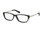 Michael Kors 0MK8009 Optical Full Rim Rectangle Womens Sunglasses Size 53 Black White Lens Clear Lens