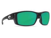 Costa Del Mar Cortez Shiny Black Sunglasses Green Lens 400G