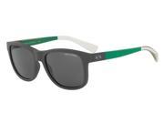Exchange Armani 0AX4054SF Sun Full Rim Square Mens Sunglasses Size 57 Matte Olive Grey
