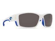 Costa Del Mar Cortez White W Blue Logo Sunglasses Grey Lens 580P