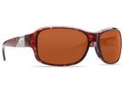 Costa Del Mar Inlet C Mate Tortoise Rectangular Sunglasses Copper Lens 580P 2.5