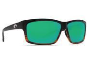 Costa Del Mar Cut Coconut Fade Square Sunglasses Green Lens 580G