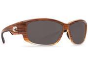 Costa Del Mar Luke Wood Fade Rectangular Sunglasses Gray Lens 580G