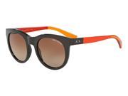 Exchange Armani 0AX4053S Sun Full Rim Round Womens Sunglasses Size 51 Brown Brown Gradient