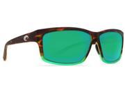 Costa Del Mar Cut Matte Tortuga Fade Square Sunglasses Green Lens 580G