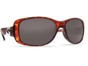 Costa Del Mar Tippet Tortoise Square Sunglasses Gray Lens 580P