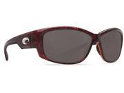 Costa Del Mar Luke Tortoise Rectangular Sunglasses Gray Lens 580P