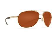 Costa Del Mar Wingman Gold Square Sunglasses Copper Lens 580P