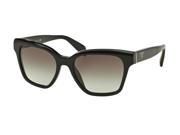 Prada 0PR 11SS Sun Full Rim Square Womens Sunglasses Size 53 Black Grey Gradient