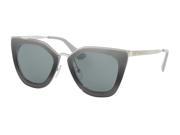 Prada 0PR 53SS Sun Full Rim Cat Eye Womens Sunglasses Size 52 Grey Gradient Dark Grey