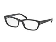 Prada 0PR 18OVA Optical Full Rim Rectangle Womens Sunglasses Size 54 Gloss Black Clear Lens
