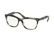 Prada 0PR 24SV Optical Full Rim Cat Eye Womens Sunglasses Size 53 Striped Green Clear Lens