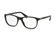 Prada 0PR 29SVF Optical Full Rim Square Mens Sunglasses Size 56 Matte Black Clear Lens