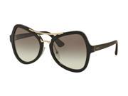 Prada 0PR 18SS Sun Full Rim Butterfly Womens Sunglasses Size 55 Black Grey Gradient
