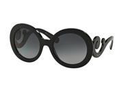 Prada 0PR 27NS Sun Full Rim Round Womens Sunglasses Size 55 Black Polar Grey Gradient