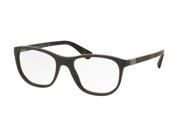 Prada 0PR 29SV Optical Full Rim Square Mens Sunglasses Size 54 Green Clear Lens