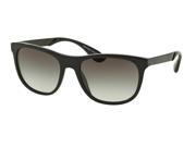 Prada 0PR 04SSF Sun Full Rim Square Mens Sunglasses Size 57 Black Grey Gradient