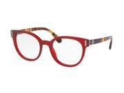 Prada 0PR 06TVF Optical Phantos Womens Sunglasses Size 52 Transparent Red Clear Lens