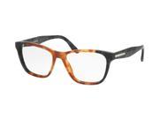 Prada 0PR 04TVF Optical Square Womens Sunglasses Size 54 Spotted Grey Havana Clear Lens