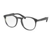 Prada 0PR 19SVF Optical Full Rim Phantos Mens Sunglasses Size 50 Striped Matte Grey Clear Lens