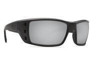 Costa Del Mar Permit Blackout Rectangular Sunglasses Silver Lens 580G