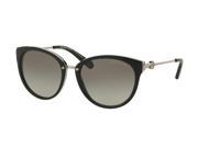 Michael Kors 0MK6040F Sun Round Womens Sunglasses Size 55 Black White Lens Grey Gradient