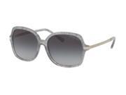 Michael Kors 0MK2024 Sun Full Rim Square Womens Sunglasses Size 57 Grey Tortoise Lens Light Grey Gradient
