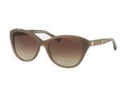 Michael Kors 0MK2025F Sun Full Rim Cat Eye Womens Sunglasses Size 54 Light Brown Lens Smoke Gradient