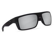 Costa Del Mar Motu Blackout Square Sunglasses Silver Lens 580G