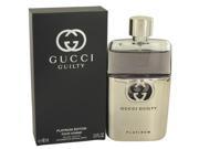 Gucci Guilty by Gucci Eau De Toilette Spray Platinim Edition 3 oz for Men