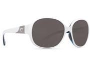 Costa Del Mar Blenny White Topaz Sunglasses Grey Lens 580P
