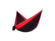 Just Relax Single Portable Lightweight Camping Hammock 10.6x5 Feet Black Red