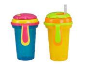 Fisher Price 2 Piece Stack N Store Sippy Cup Straw Top Neutral