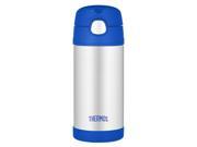 Thermos FUNtainer Bottle With Straw Blue 12 Ounces