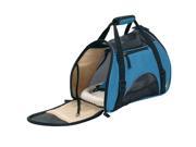 Bergan Pet Comfort Carrier With Safety Belt Loop Blue 17x8x11.5