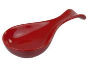 Home Basics Ceramic Spoon Rest Red 10.5x4.5x1.5 Inches