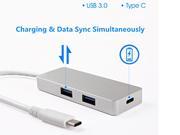 USB C Hub MOPO USB Type C to 2 SuperSpeed USB 3.0 Ports with USB C Type C Input Charging Port Power Delivery for Apple MacBook Google ChromeBook Pixel a