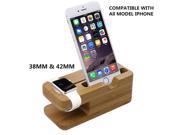 Apple Watch Stand MOPO Bamboo Wood Apple Watch Stand Bracket Docking Station Charger Holder for Both 38mm and 42mm Iphone 6 6plus 5s 5 5c Charging Station an
