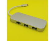 USB 3.0 3 Port Aluminum Hub with SD TF Card Reader Combo for iMac MacBook Air MacBook Pro MacBook Mac Mini PCs and Laptops