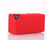 X3 Mini Portable Stylish Cube Shape Bluetooth Speaker Red