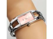 New Exquisite Rectangle Dial Stainless Steel Bracelet Watch Silver