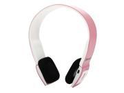 BH23 Bluetooth 3.0 EDR 2ch Stereo Audio Headset with Microphone Pink White