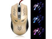 JITE J 07 USB Optical Wired 6D Gaming Mouse Golden