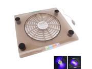 828 Big Fan USB LED Light Laptop Cooling Pad Tawny