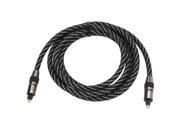 1.5M Optic Fiber Cable to Plastic Optical Digital Audio Cable Black White